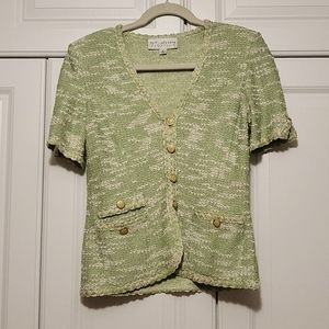 ST. JOHN luxurious short sleeves  cardigan